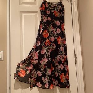 NWT Juniors Almost Famous Ruffled Hem Midi Slip Dress
